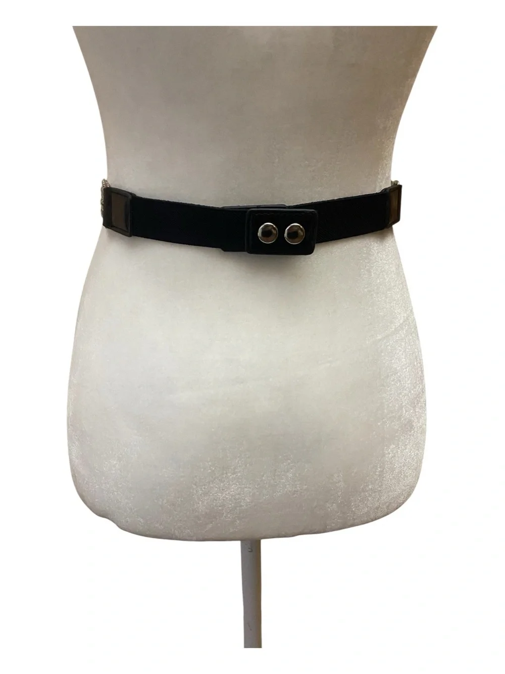 Womens Unmarked Silver Knitted Metallic Fashion Statement Belt Size S/M Evening